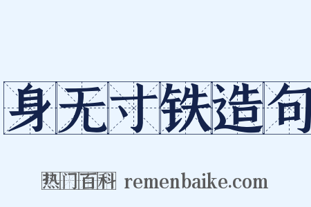 身无寸铁造句是什么意思的图片